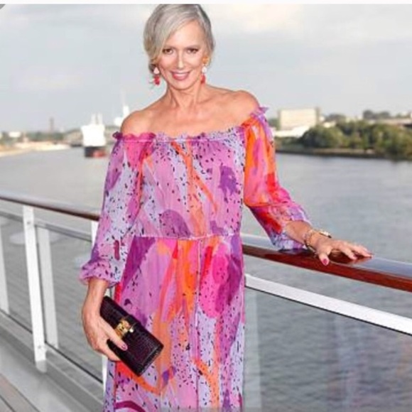 Diane Von Furstenberg Dresses & Skirts - Diane Von Furstenburg pink floral Maxi